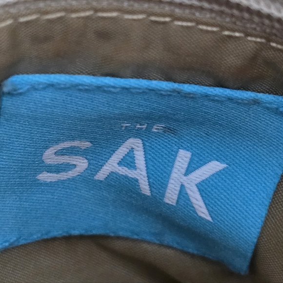 The SAK Small Metallic Gold Accents Crochet Knit Crossbody - Picture 6 of 16